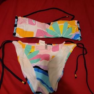 NWOT Sunrise Mosiac Bandeau & String Bikini